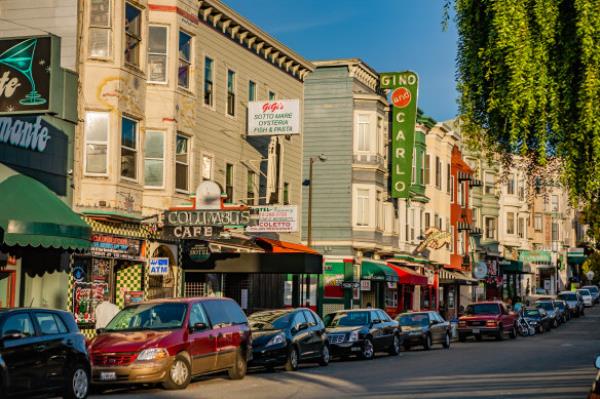 North Beach neighbourhood in San Francisco’s little Italy.